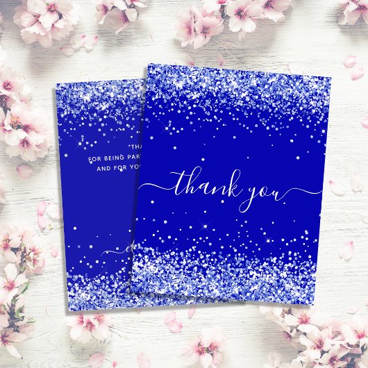 Budget verjaardagskoninklijke blauwe glitter bedan