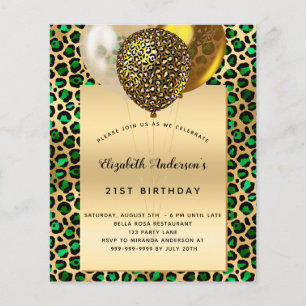 Budget verjaardagsluipaard smarald green gold ball
