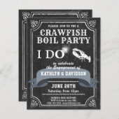 BUDGET Verloving 4 Foto Crawfish Party nodigt uit (Voorkant / Achterkant)