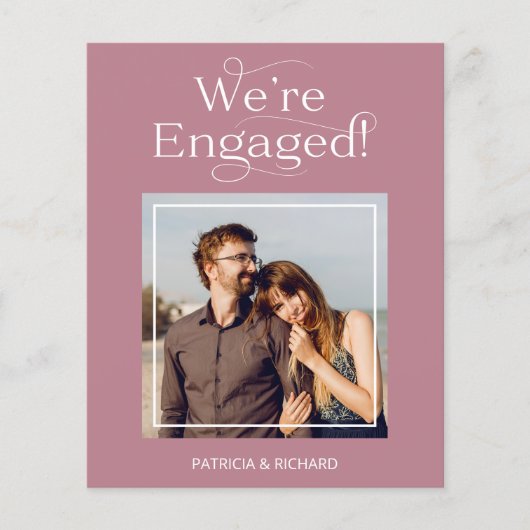 Budget Verloving Aankondiging Fotokaarten (Voorkant)