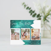 BUDGET Verloving Foto BLAUWGROEN Abstract SAVE DAT (Staand voorkant)