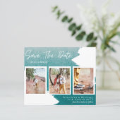 BUDGET Verloving Foto BLAUWGROEN Abstract SAVE DAT (Staand voorkant)