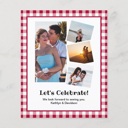 BUDGET Verloving Foto Crawfish Party nodigt uit Flyer (Achterkant)