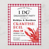 BUDGET Verloving Foto Crawfish Party nodigt uit Flyer (Voorkant)