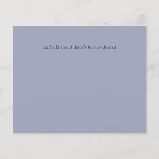 BUDGET Verloving Foto SAVE DATE DustyBlue (Achterkant)