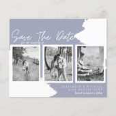 BUDGET Verloving Foto SAVE DATE DustyBlue (Voorkant)