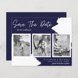 BUDGET Verloving Foto SAVE DATE Navy Blue
