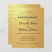 Budget Verloving Uitnodiging voor Faux Gold Foil (Voorkant / Achterkant)