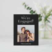 Budget Verlovingsaankondiging Save The Date Foto (Staand voorkant)