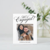 Budget Verlovingsaankondiging Save The Date Foto (Staand voorkant)