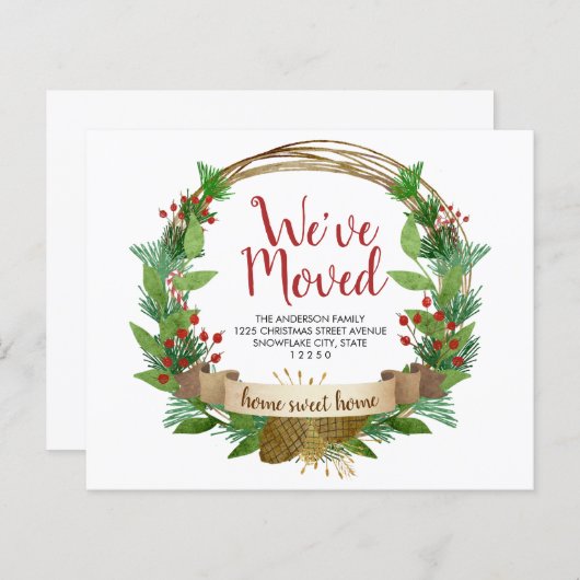 Budget Verplaatst Kerstmis Wreating Holiday Moving (Voorkant / Achterkant)