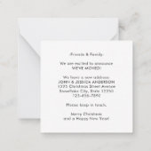 Budget Verplaatst Kerstmis Wreating Holiday Moving Notitiekaartje (Achterkant)