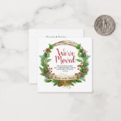 Budget Verplaatst Kerstmis Wreating Holiday Moving Notitiekaartje (Voorkant / Achterkant in situ)