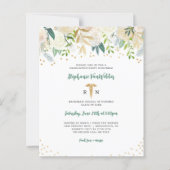 Budget Verpleegster Afstuderen Wit Goud Bloemen (Voorkant)