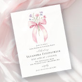 BUDGET VERRASSING 50e verjaardag Roze strik Uitnod