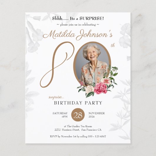 Budget Verrassing 80ste Verjaardagsfeest (Voorkant)