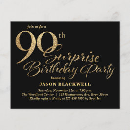 Budget Verrassing 90e Verjaardag Party Uitnodiging