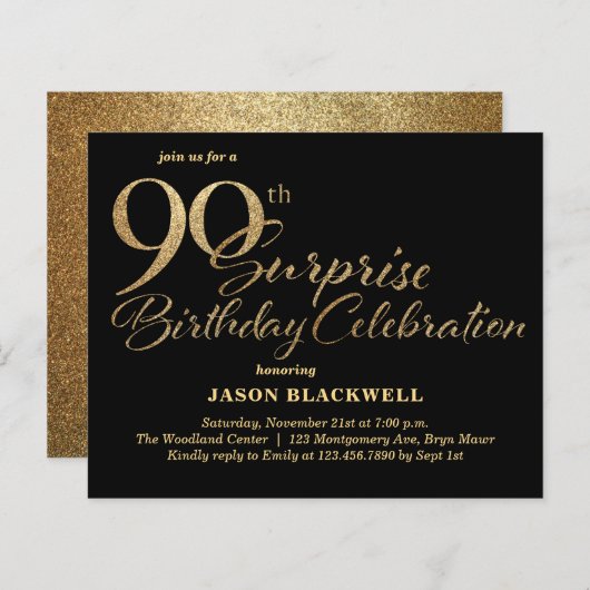 Budget Verrassing 90e verjaardag viering (Voorkant / Achterkant)