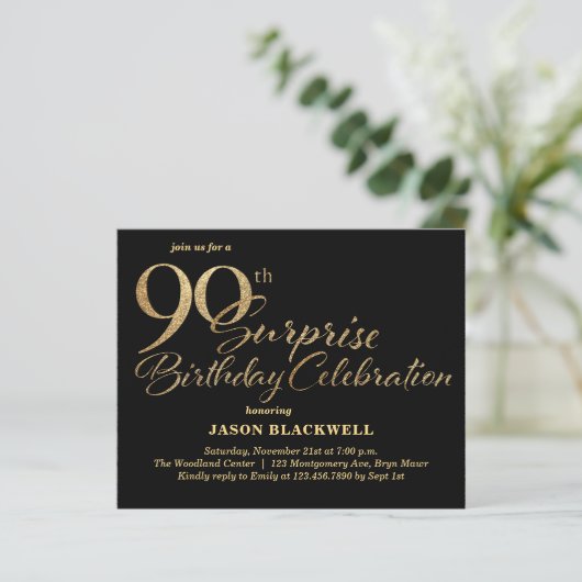 Budget Verrassing 90e verjaardag viering (Staand voorkant)