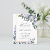 Budget Verrassing Blauw Wit Uitnodiging (Staand voorkant)