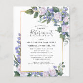 Budget Verrassing Blauw Wit Uitnodiging (Voorkant)