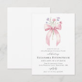 BUDGET VERRASSINGSFEEST 18e Verjaardag Bow Uitnodi Kaart (Voorkant / Achterkant)