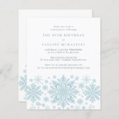 BUDGET VERRASSINGSFEEST 80e verjaardag sneeuwvlok (Voorkant / Achterkant)