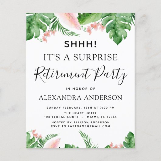 Budget Verrassingsfeestje Tropisch (Voorkant)