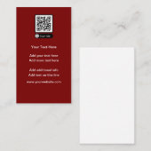 Budget Verticale QR Code Visitekaartjes Contactkaartje (Voorkant / Achterkant)