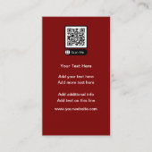 Budget Verticale QR Code Visitekaartjes Contactkaartje (Voorkant)