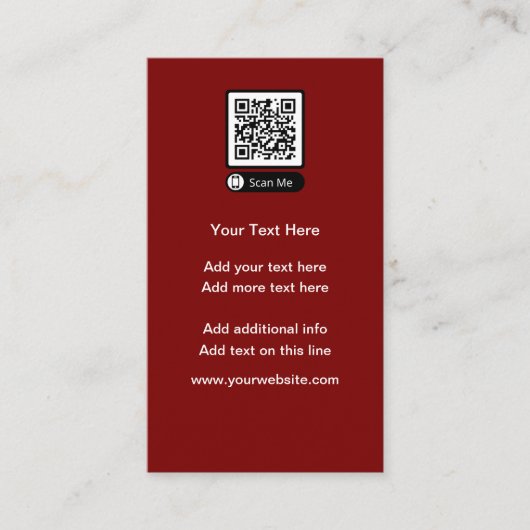 Budget Verticale QR Code Visitekaartjes Contactkaartje (Voorkant)