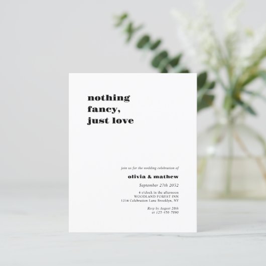 BUDGET Vet Monogram Casual Foto Bruiloft (Staand voorkant)