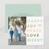 Budget Vetgedrukte Type Foto Kerst Vakantiekaart (Voorkant / Achterkant)
