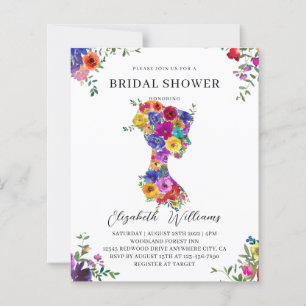 BUDGET Vette Bloemen Vrouw Silhoutte Vrijgezellenf