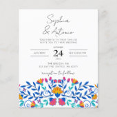 Budget Vibrant Mexicaanse Floral Fiesta bruiloft (Voorkant)