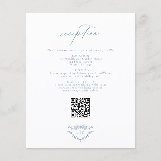 Budget Victoriaans Franse QR-code alles in één bru (Achterkant)