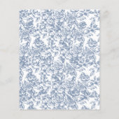 Budget Victoriaans Monogram Frans Blauw Bruiloft (Achterkant)