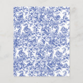 Budget Victoriaans Something Blue Invitation Flyer (Achterkant)