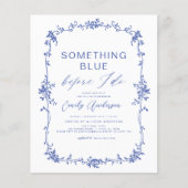Budget Victoriaans Something Blue Invitation Flyer (Voorkant)