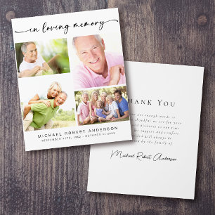 Budget Vier Foto Funeral Hartelijk dank Flyer