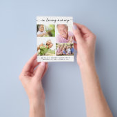 Budget Vier Foto Funeral Hartelijk dank Flyer (Hand)