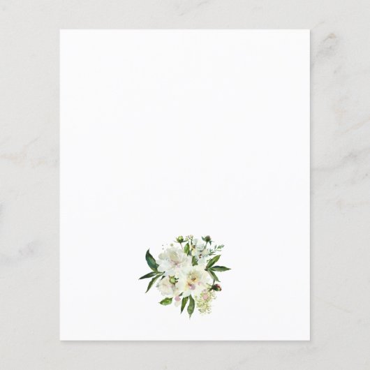 Budget Viering van het leven Bloemen Begrafenis Me Flyer (Achterkant)