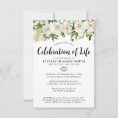 Budget Viering van het leven Bloemen Begrafenis Me Notitiekaartje (Voorkant)