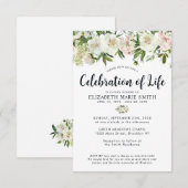 Budget Viering van het leven Bloemen Begrafenis Me Notitiekaartje (Voorkant / Achterkant)