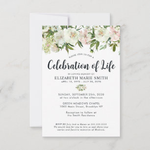 Budget Viering van het leven Bloemen Begrafenis Me Notitiekaartje