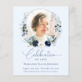 Budget Viering van het leven Floral Foto Memorial (Voorkant)