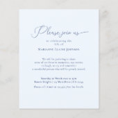 Budget Viering van het leven Floral Foto Memorial Flyer (Achterkant)