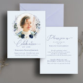 Budget Viering van het leven Floral Foto Memorial Flyer