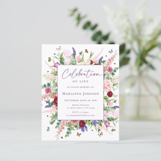 Budget Viering van het leven Floral Memorial (Staand voorkant)