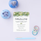 Budget Viering van het leven Groen verlaat Begrafe Flyer (Enkel)